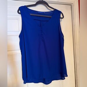 Apt. 9 Royal Blue V-Neck Blouse